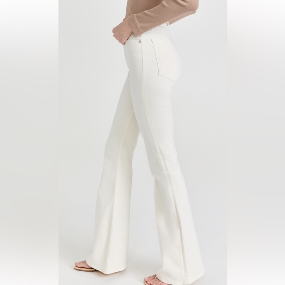 Rag & Bone ICON Casey High Ride Flare Jeans in Ecru Sz 30 - Picture 3 of 7